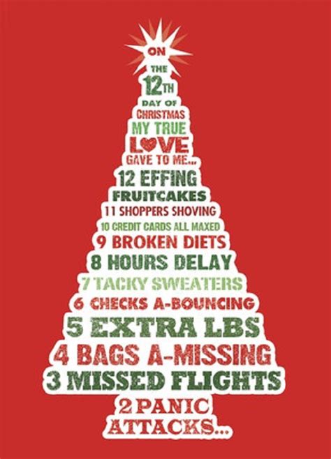 12 Days Of Christmas Humor Christmas Card Sayings Christmas Humor Funny Christmas Cards