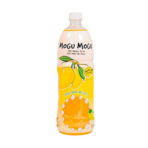 Mogu Mogu Mango Flavoured Drink With Nata De Coco 1l Big Bottle