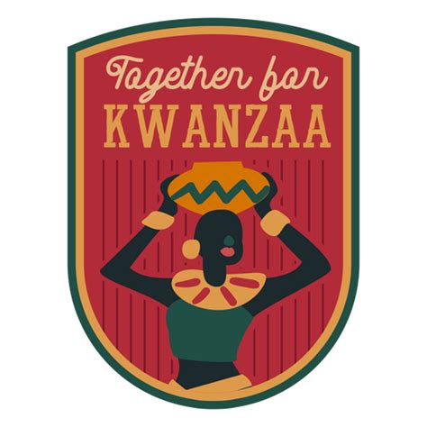 Design Png E Svg De Emblema Kwanzaa Juntos Para Camisetas