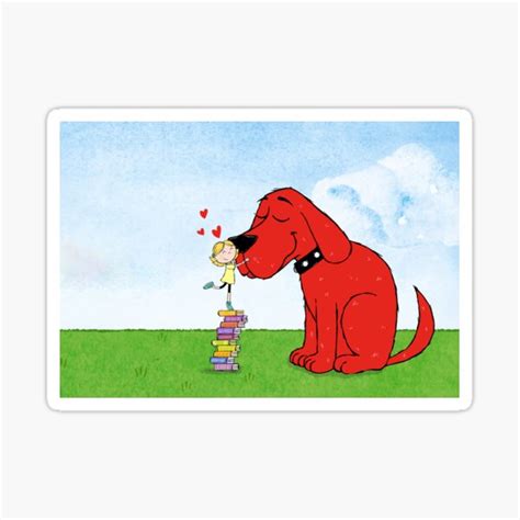 "Clifford the big red dog cartoon" Sticker for Sale by nostalgia-kids ...