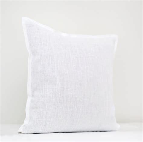 White linen pillow cover white pillow White decorative