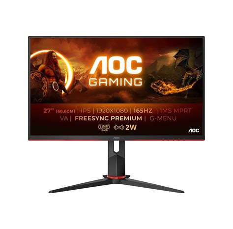 AOC 27 Bildschirm Gaming C27G2AE BK 165Hz Speakers Rot 1 Ms AMD