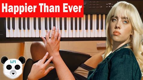 Como Tocar Happier Than Ever En Piano Fácil Billie Eilishacordes🎹 Youtube