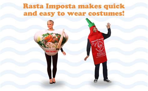 Rasta Imposta Sushi Tray Takeout Food Halloween Costume Adult One Size Funtober