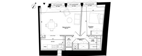 Plan Appartement T2 De 46 98 M² à Rénover Résidence « Pavillon De L