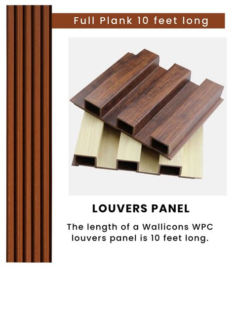 Wpc Louvers Panels For Multi Purpose Thickness Mm At Rs Sq Ft