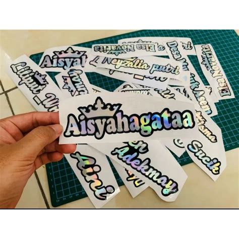 Jual Stiker Nama Mahkota Custom Sticker King Queen Raja Ratu Shopee