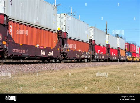 Union Pacific Double Stack Container Train Hi Res Stock Photography And