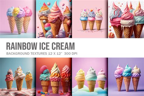 Ice Cream Cone Background Digital Paper Graphic By Lalunashop