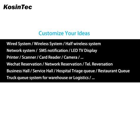 Kosintec Hot Products Bank Hospital Clinic Healthcare Wireless Queue