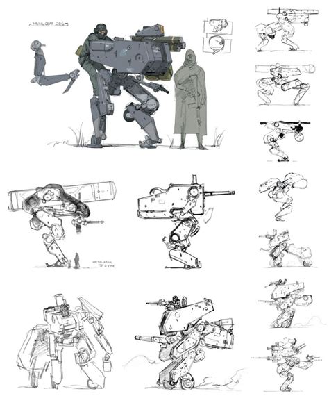 Walker Gear Sketches Metal Gear Solid V Art Gallery Metal Gear Metal Gear Solid Gear Art