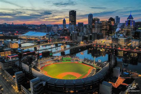 PNC Park And Pittsburgh Skyline At Sunrise Etsy