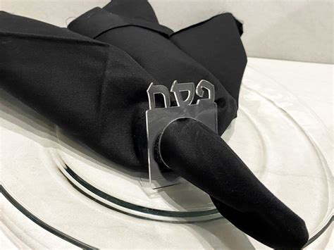 Acrylic Passover Napkin Ring Pesach Napkin Holder Napkin Ring For