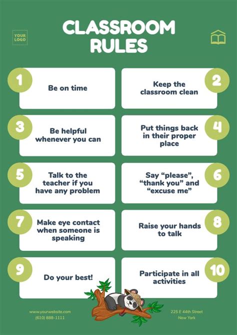 Free Customizable Classroom Rules Poster Templates