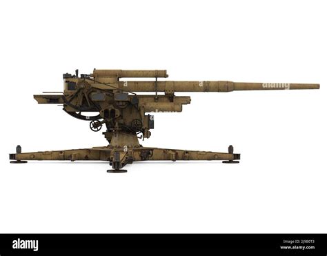 Mm Flak Gun Artillery Isolated Stock Photo Alamy