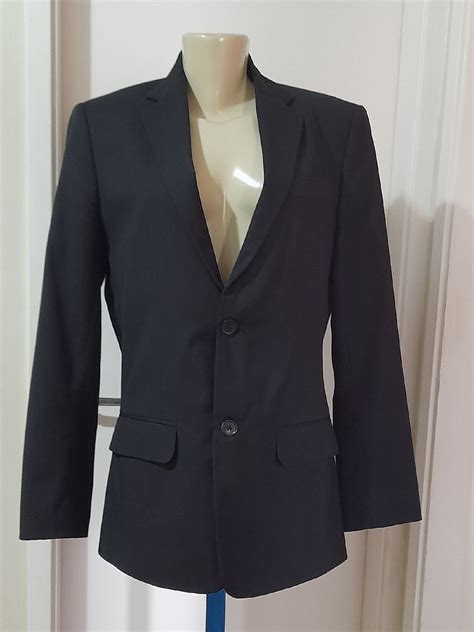 Blazer paletó Masculino Preto Tamanho 46m Veste Tam 40 Blazer