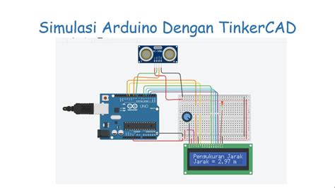 Simulasi Pengukuran Jarak Benda Dengan Arduino Uno Lcd Dan Sensor Ultrasonik Menggunakan