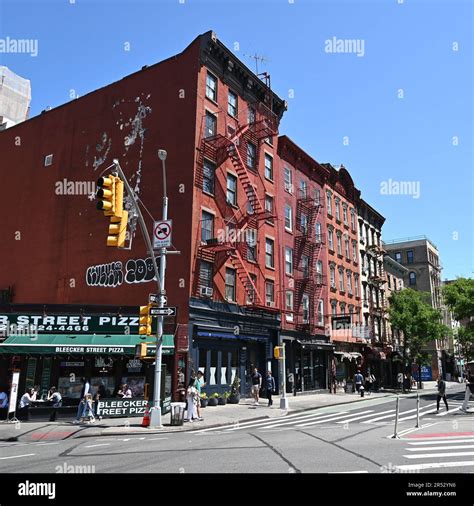 Storefronts And Apartments On Bleecker Street In The Greenwich Village