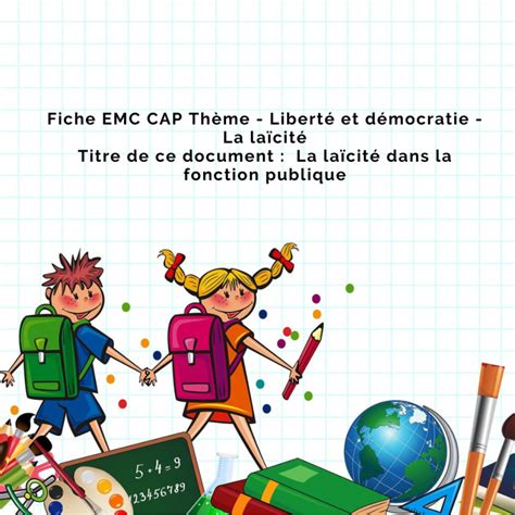 Fiche Oral Jury Emc Cap Thème 8 Liberté Et Démocratie La Laïcité