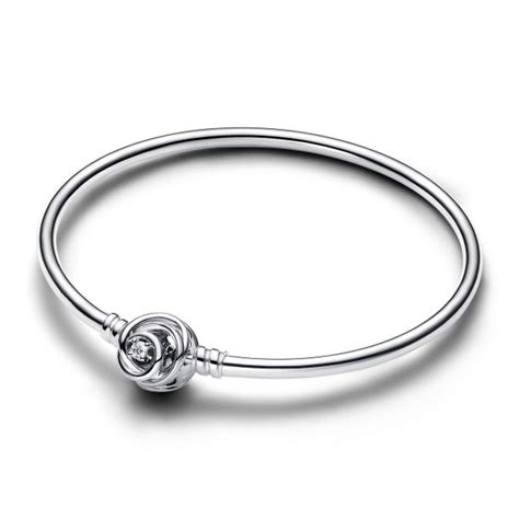 Pandora Moments Encircled Clasp Bangle Bracelet Reeds Jewelers