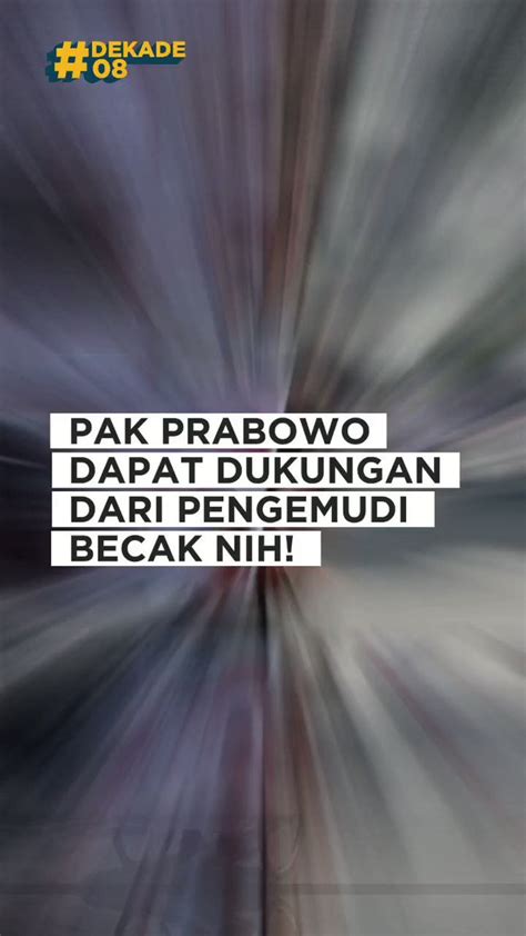 DEKADE 08 On Twitter Komunitas Pengemudi Becak Kota Solo Dukung