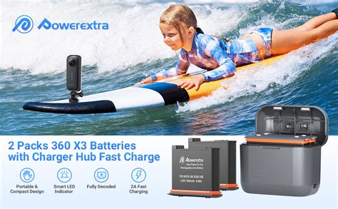 Powerextra St Ck Ersatzakku F R Insta X Und Usb Dual Ladeger T