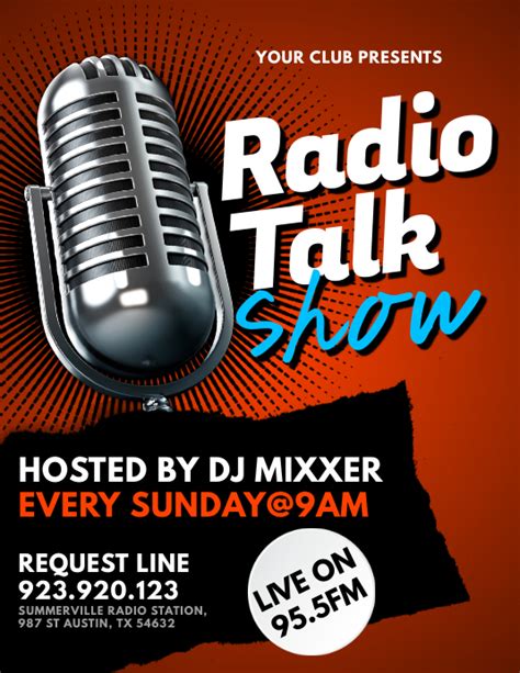 Radio Talk Show Flyer Template Postermywall