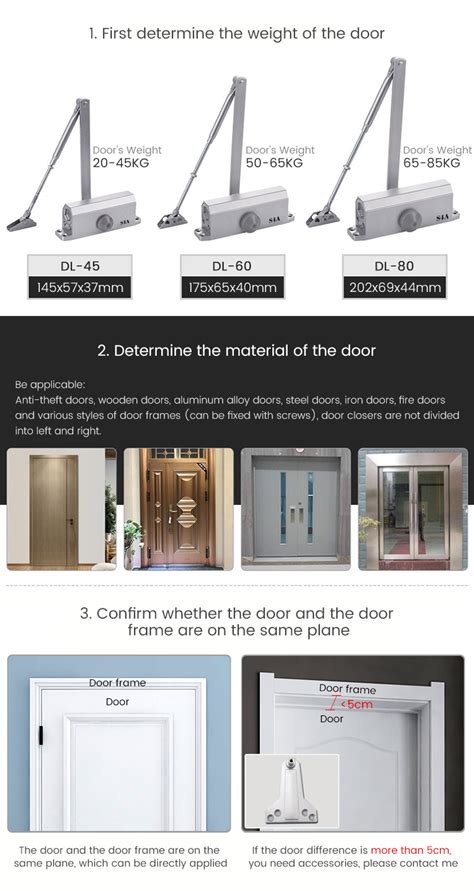 алюминиевый гидравлический С выступом автоматический доводчик для любых ...