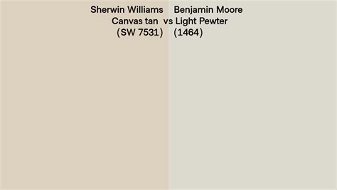 Sherwin Williams Canvas Tan Sw 7531 Vs Benjamin Moore Light Pewter