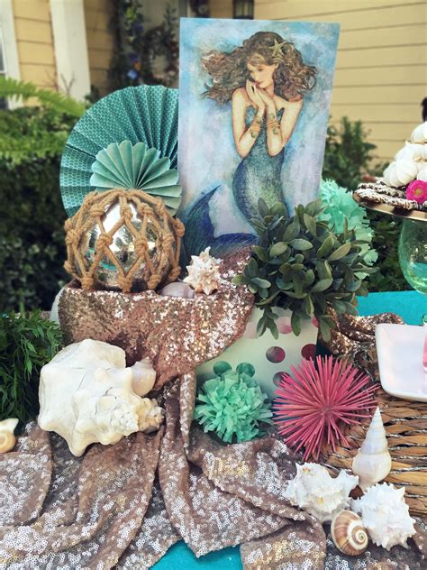 Closeup Details From Our Glam Mermaid Dessert Table Crown Party