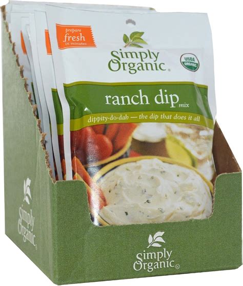 Simply Organic Ranch Dip Mix 12 Packets 150 Oz 43 G Each Uk Grocery