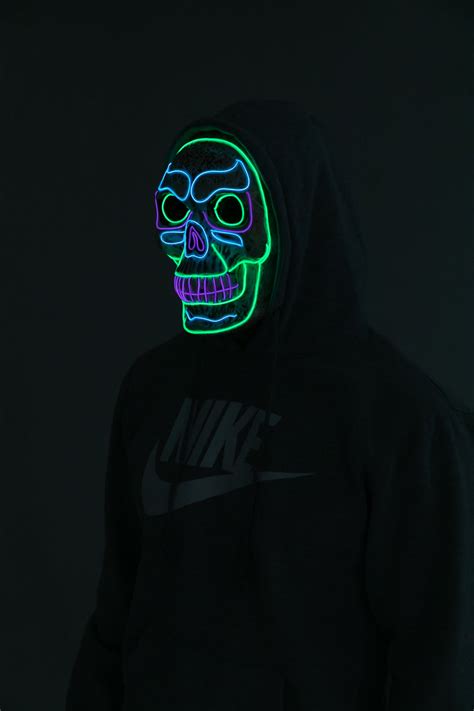 LED Mask Skull Mask Cosplay- Adult | Spooktacular Creations