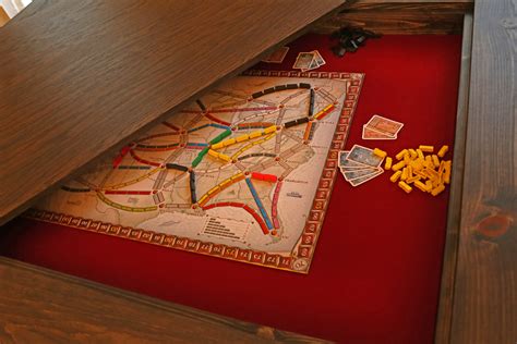 Board Game Table With Removable Topper - Etsy