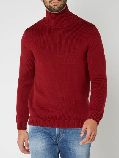 House Of Paul Rosen Pullover Aus Schurwolle Mit Turtleneck Rot Online