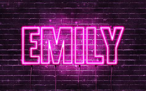 Download wallpapers Emily, 4k, wallpapers with names, female names ...