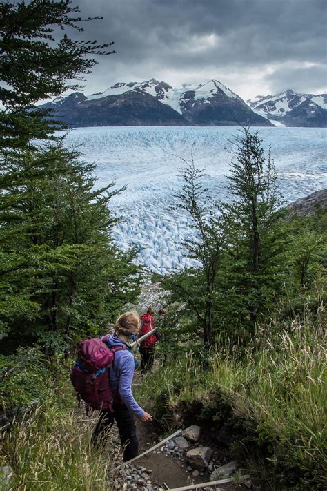 Camp Los Perros To Refugio Grey Torres Del Paine Chile Wide Angle