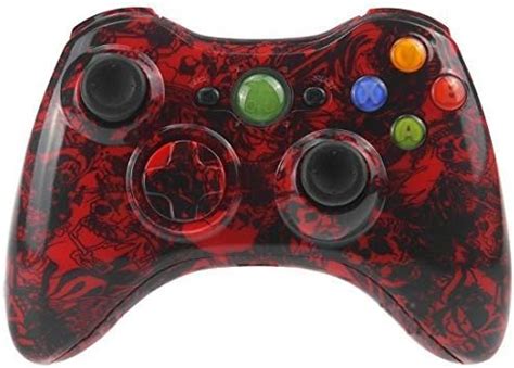 Amazon Co Jp YTTL Hydro Dipped Grave Red Skull Wireless Controller