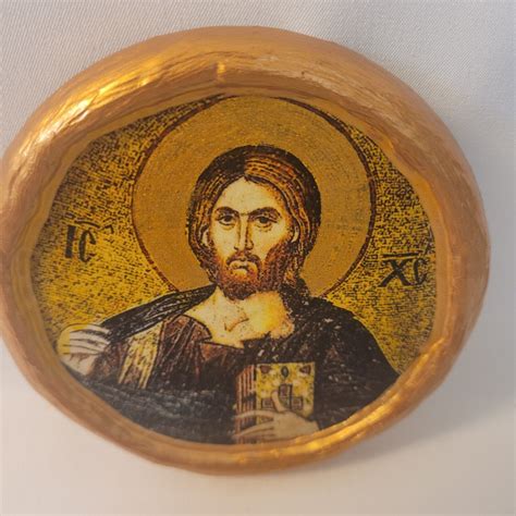 Jesus Christ Pantocrator Rare Catholic And Greek Eastern Orthodox Round