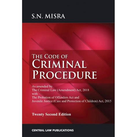 Central Law Publication S Code Of Criminal Procedure Crpc By S