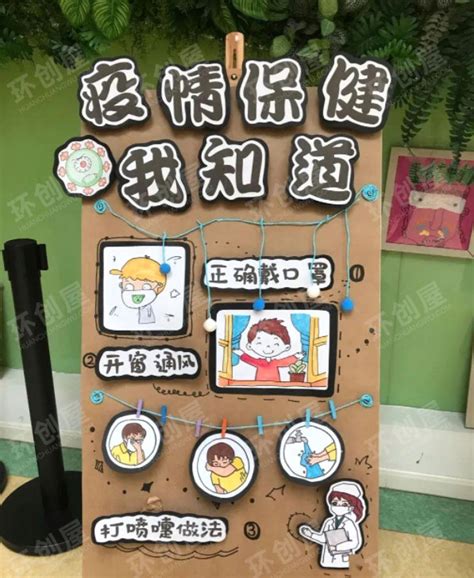 幼儿园防控疫情创意主题墙系列5图片22张环创屋