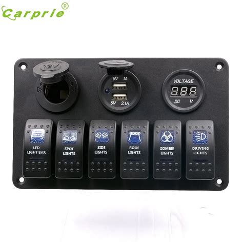 Car Styling Carprie Switches 6 Gang Waterproof Car Auto Boat Marine Led