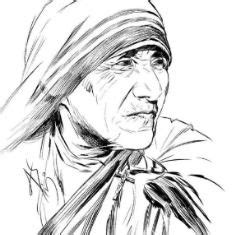 Mother Teresa Simple Drawing Motherteresa Drawing Face Pencil