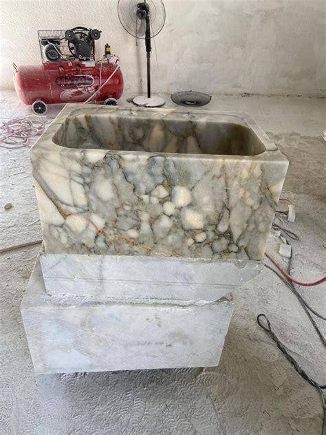 Calacatta Monet Marble Vanity Powder Room Marble Sink Custom Order