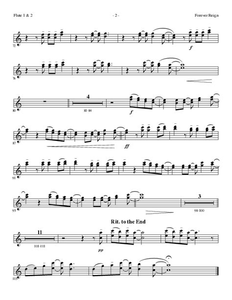 Forever Reign Choral Anthem Satb Flute Sheet Music Pdf Lillenas