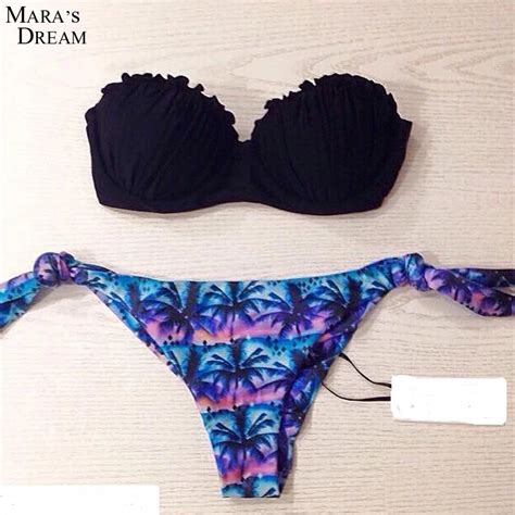 Maras Dream Summer Swimwear Push Up Bikini Brazilian Sexy Bandage Beach Swimwear Ladies