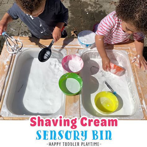 Shaving Cream Sensory Play for Kids - HAPPY TODDLER PLAYTIME