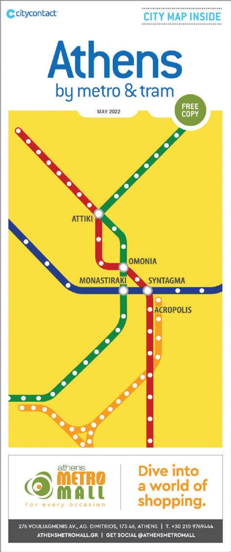 Athens By Metro Tram Map May 2022 By City Contact Issuu