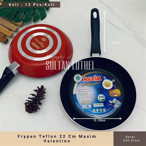 Jual Teflon Maxim Frypan Anti Lengket Ukuran Cm Cm Cm Maxim