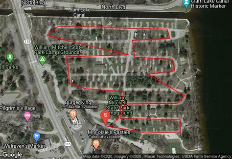 Mitchell State Park Campground Map