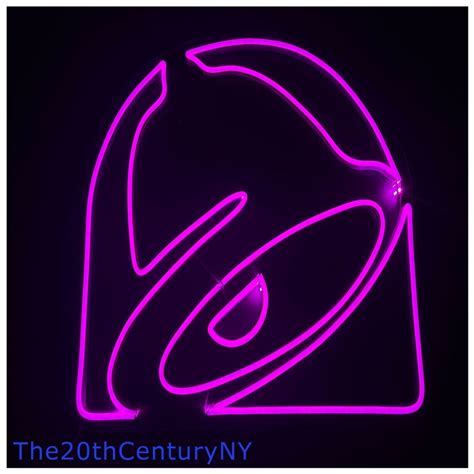 Taco Bell Neon Light Taco Bell Purple Food Logo Led Sign Etsy